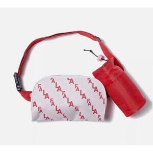 Target Bullseye's Christmas Falala White Fanny Pack W/ Water Bottle Holder (NWT)